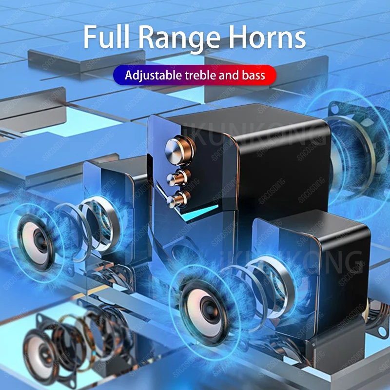 Home Theater System Caixa De Som PC Bass Subwoofer Bluetooth Speaker Computer Speakers Music Boombox Desktop Laptop Altavoces TV - Image 2