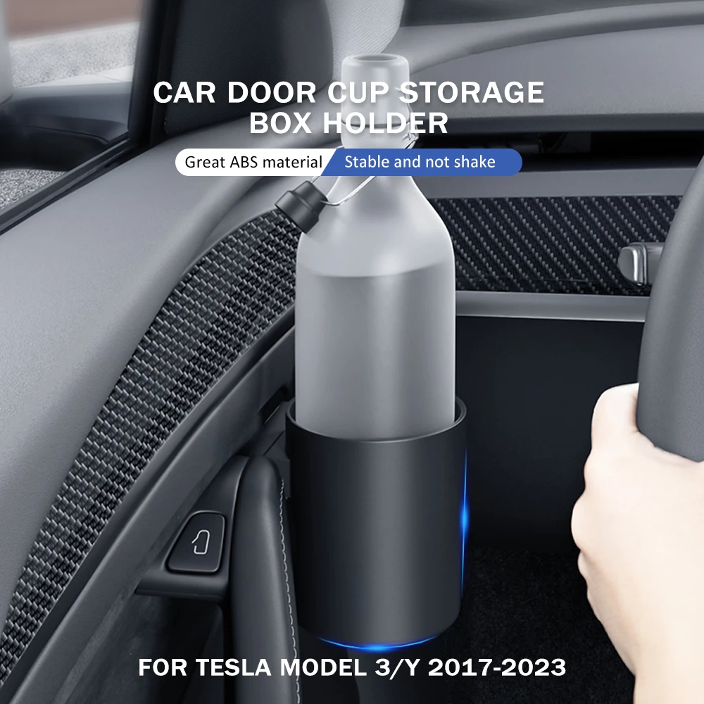 

2 шт. Автомобильный держатель для стакана Tesla Model 3 Y 2023, дверной держатель для стакана, стойка для хранения для модели 3 модели Y 2022 2021, дверной держатель для стакана