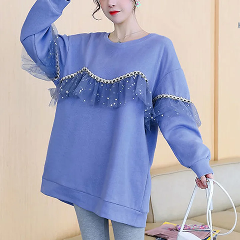 

Fashion O-Neck Spliced Loose Ruffles Gauze Mini Dress Female Clothing 2023 Autumn New Long Sleeve Solid Color Casual Dresses