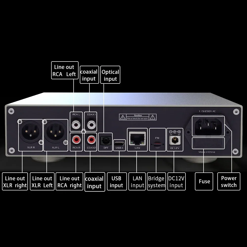 Gustard Audalytic AH90 Headphone Amplifier 4.4mm Balanced AK4499EX DAC Audio Preamplifier Streamer Decoder