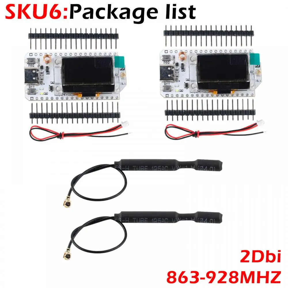 2sets ESP32 lora32 lora 32 V3 Kit SX1262 868MHz 915MHz 0,96 OLED Display Development Board für Meshtastic Geräte – Detail 14