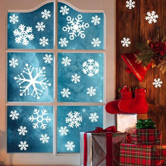 DIY Snowflake Window Clings