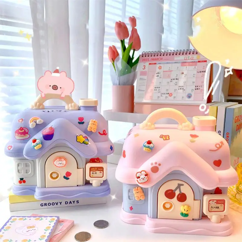 Creative Piggy Bank Consciousness Of Saving Money Cartoon Big House Savings Toys Piggy Bank Not Bad Two Colors Feel Delicate