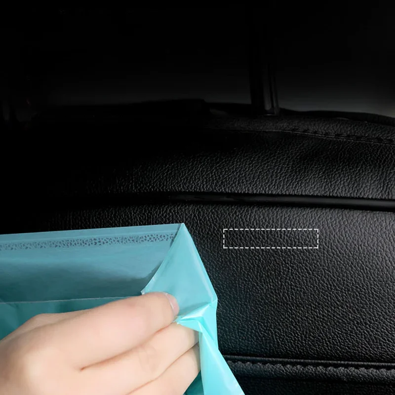 Car Trash Bag Creative Sticky Disposable Seat Back Storage Plastic Sack