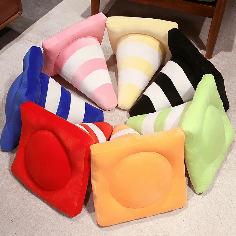 Simulation Traffic Cone Plush Pillow Creative Roadblock Stuffed Early Education Toys Cushion Doll Kids Boys Road Game Gift 4