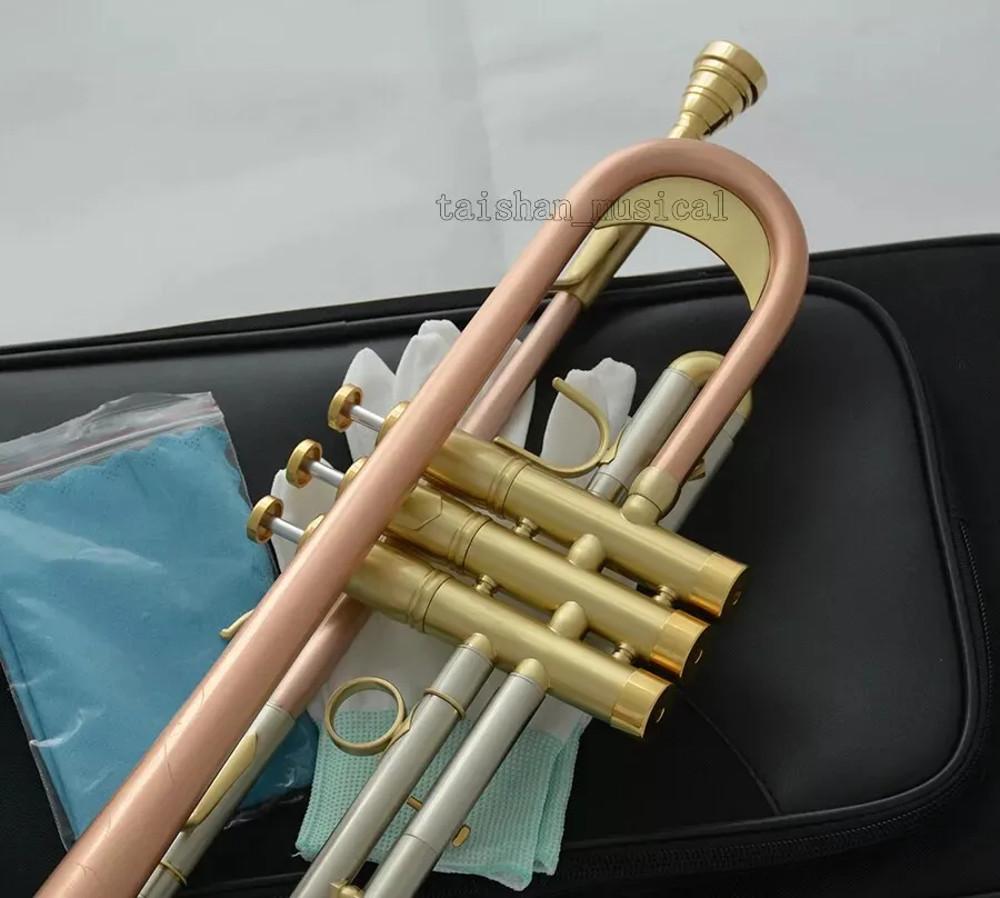 Prof Bb Red brass trumpet horn Cupronickel Tuning pipe With Case