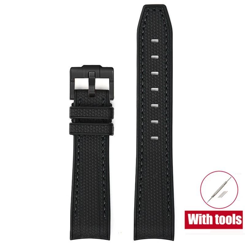 Waterproof Sport Silicone Rubber Watch Strap - 20mm Curved End Band