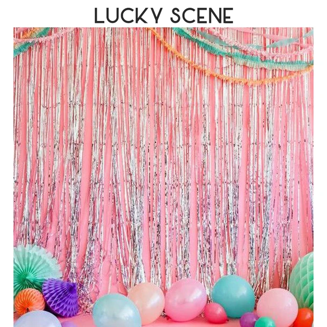 Two-tone Fringe Garland Rain Curtain Background Wall Silver Tassel Birthday  Party Wedding Decoration Latte Flower S01685 - AliExpress