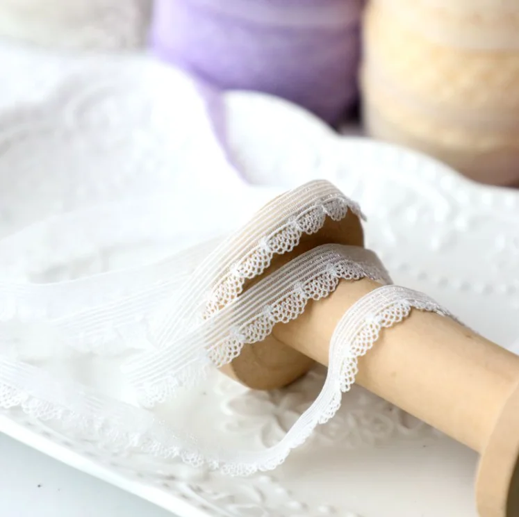 Elastic Stretchy Lace Trim Ribbon 5 Meters 6 Colors For Sewing Crafts DIY Underwear Lingerie Decoration lace ribbon lace sewing supplies lace sewing accessories lace decoration lace accessories lace garment accessories