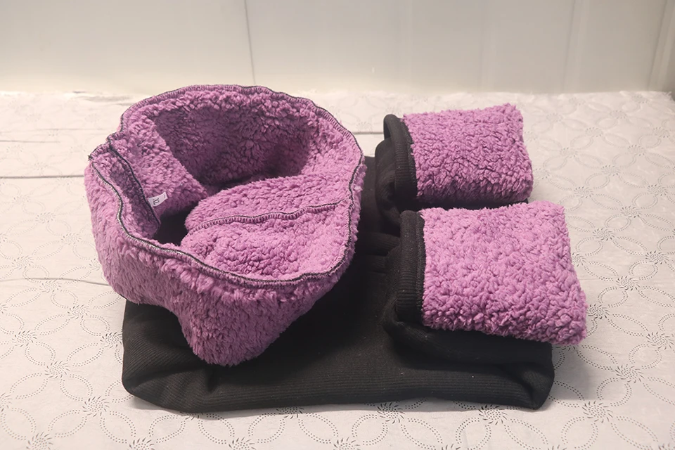 Plus Size Women's High-Waist Fleece Lined Ribbed Leggings