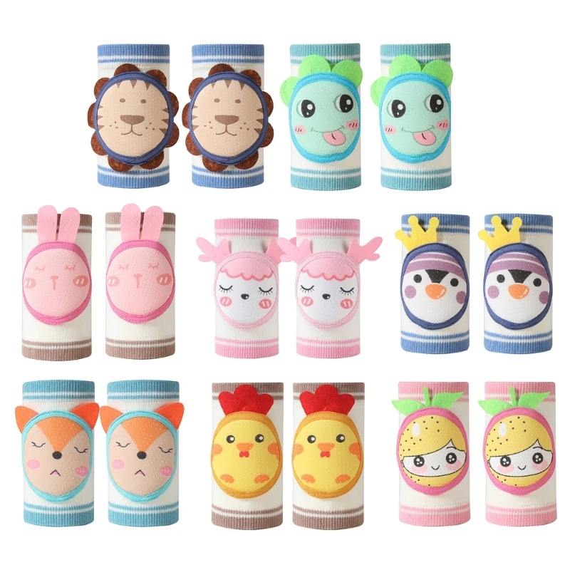 

1 Pair Baby Crawling Anti Slip Knee Pads Unisex Baby Toddlers Kneepads Elastic