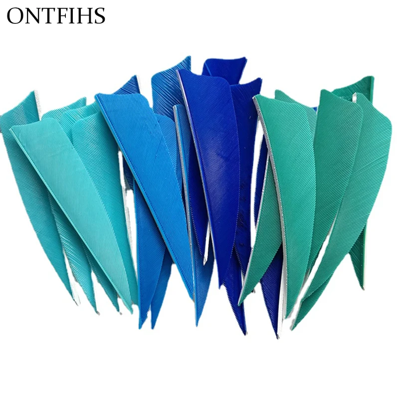 

100 Pcs 3Inch Shield Cut Shapes Feathers Feathers Bows Arrows Hunting And Shooting Compound Accessories Archery
