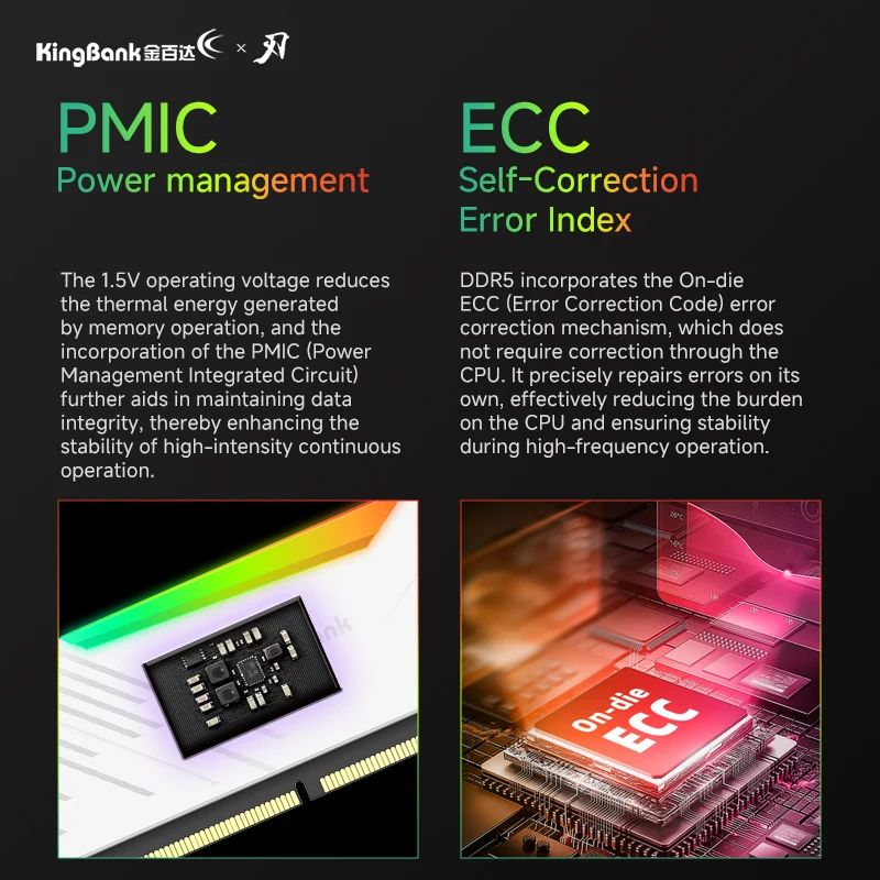 KingBank CL38 RGB memoria ram DDR5 RAM Memory DDR5 RAM PC