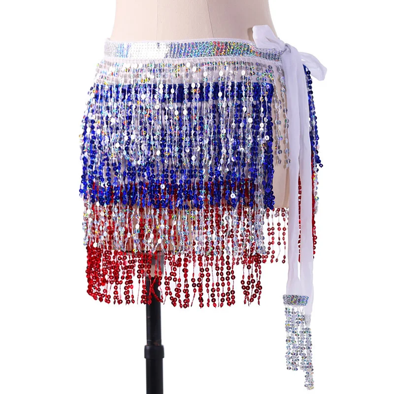 

Bellydance Hip Scarves Scarf Dancing Indian Waist Chains Mermaid Sequin Belly Oriental Eastern Dance Belts Costumes for Womens