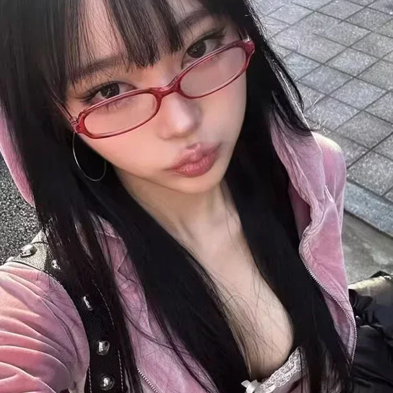 Vintage-Inspired Retro Oval Square Glasses with Colorful Frames and Anti-Blue Light Lenses for Stylish Eye Protection