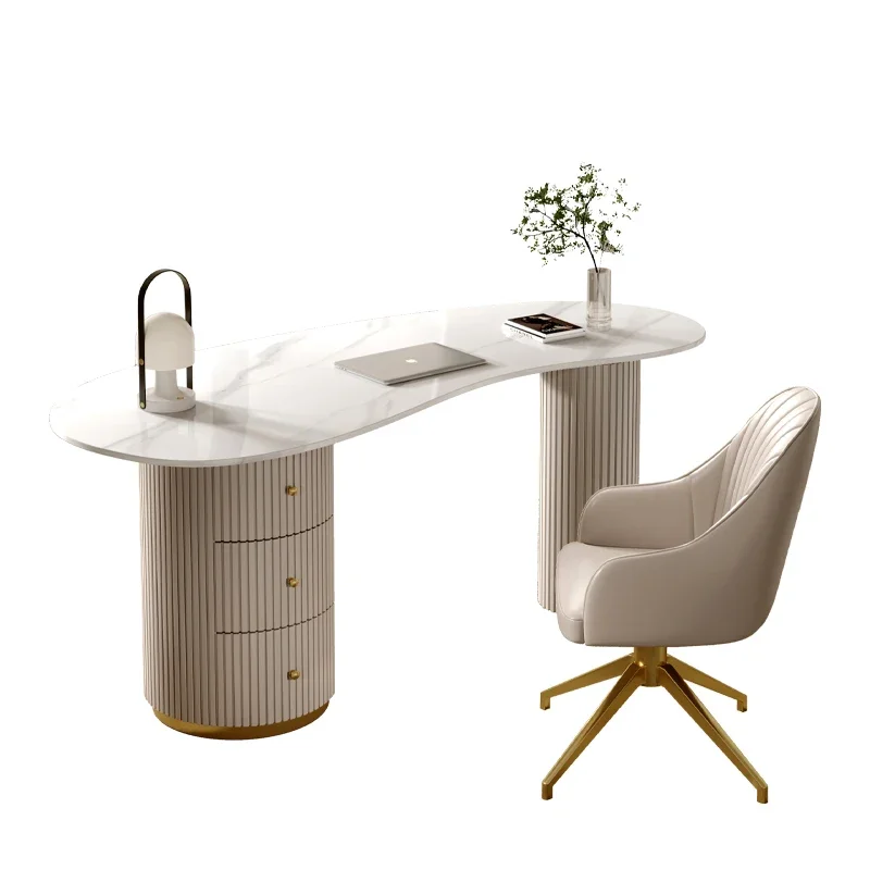 ~Y Light Luxury Desk Computer Desk Modern Study Workbench Furniture Computer Table