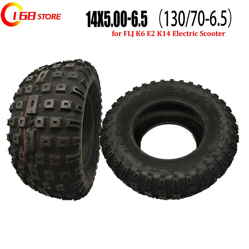 

14 Inch Electric Scooter Tubeless Tire 14X5.0-6.5 130/70-6.5 for FLJ K6 E2 K14 Good Quality Replacement Parts