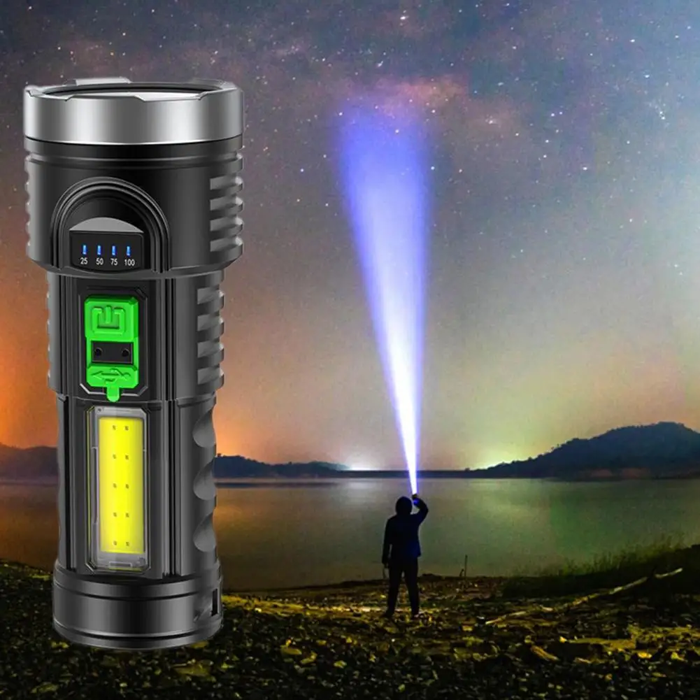 

Водонепроницаемый компактный светодиодный фонарик премиум-класса с USB-зарядкой для охоты, переносной фонарик зеленого цвета для скалолаза...