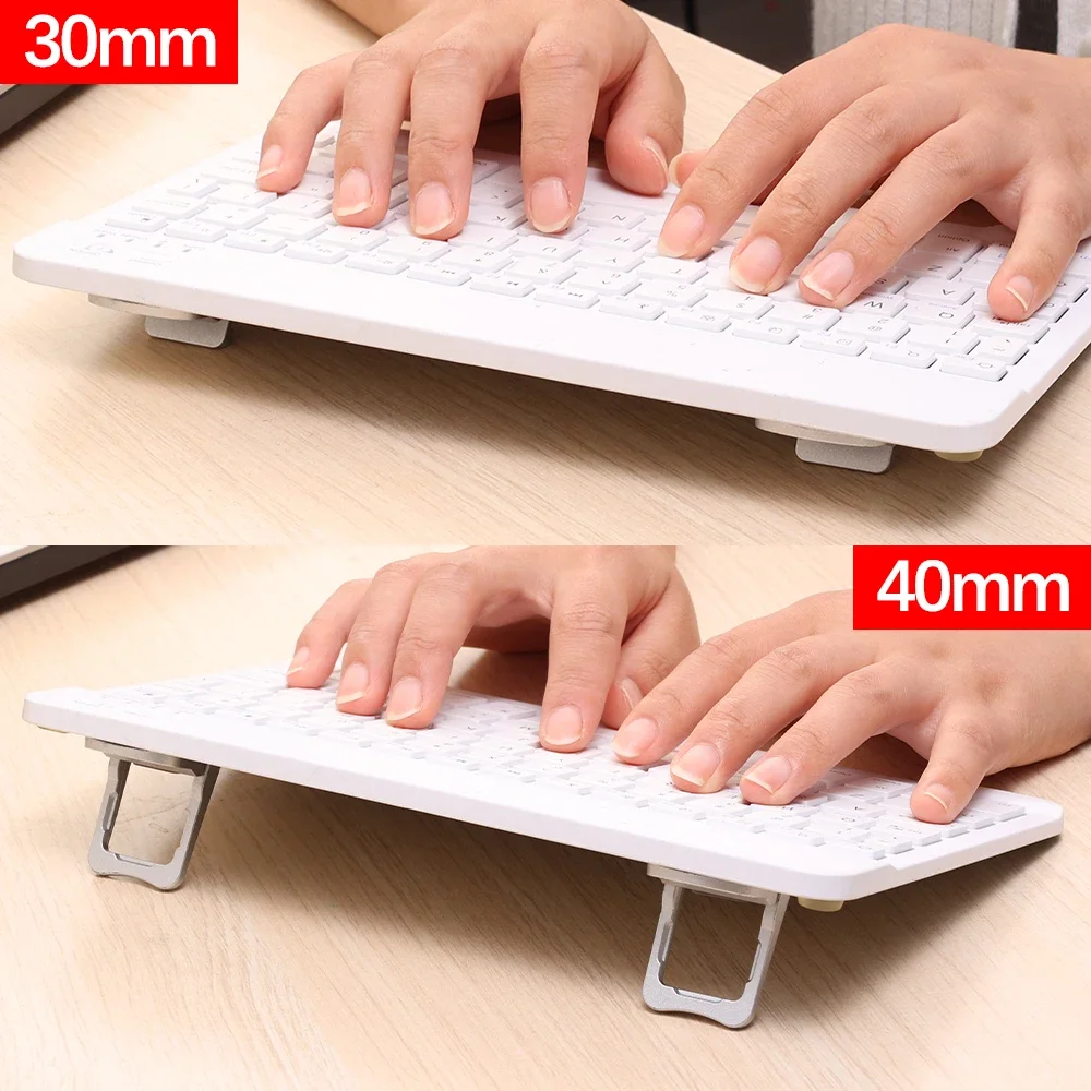 금속 접이식 노트북 스탠드 Macbook Pro Air PC 노트북 용 미끄럼 방지 기본 브래킷 지원 조정 가능한 미니 보이지 않는 냉각 피트