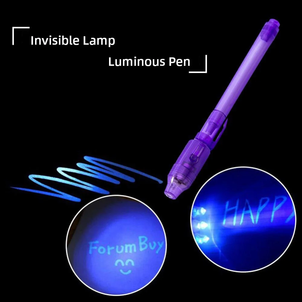 Luminous Magic Purple UV Light Pen: Invisible Ink Drawing & Learning Toy
