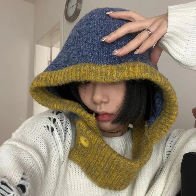 New Women's Winter Hat 2023 Beanie Hats for Women Knit Cap Fashion Warm Wool Couple Cap Bonnet Woman Winter Twist Female Bonnet