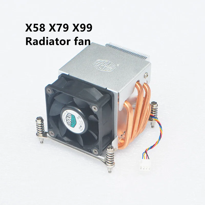 CoolerMaster 2011PIN 1356PIN 1366PIN X58 X79 X99 Radiator fan temperature control four copper pipe 2U side blowing |