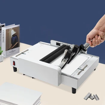 60W Paper Folding Machine, A3 Booklet Maker, Binding & Folding Machine with Visible Panel 5.83*8.27in-11.69*16.54in 4