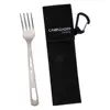 Titanium Camping Tableware Camping Utensils Metal for Backpacking Picnic 4