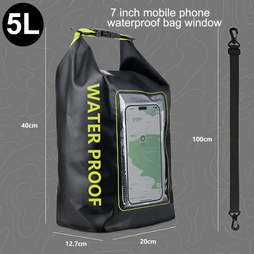2L 5L waterproof dry bag For Trekking Drifting Rafting Surfing Kayak Outdoor Sports Bags Camping Equipment
