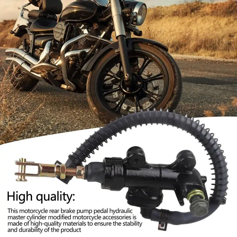 Motorbike Rear Brake Main Cylinder Portable Brake Hydraulic Pump Clutch Lever Bike Moped Right Hydraulic Cylinder Pump Device