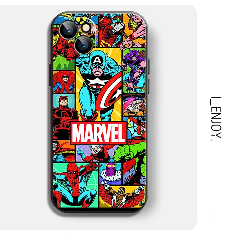 13 case Popular Marvel Phone Case For iPhone 11 12  Mini 13 Pro Max 11 Pro XS Max X XR 6 6S 7 8 Plus SE 2020 11 Pro Silicone Cover iphone 13 magnetic case