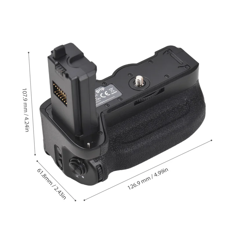 VG-C4EM Vertical Battery Grip Holder with Dual Battery Slots for Sony A9Ⅱ/ A7R4/ A7M4/ A7RM4/ A1/ A7SⅢ/ A7RⅣ/ A7RV/ A7RMV camera battery handle grip