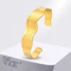 Vnox Stainless Steel Wave Bangles For Women Irregular Shape Smooth Twist Wide Cuff Bangles Party Fashion Bracelet Jewelry Gift 1