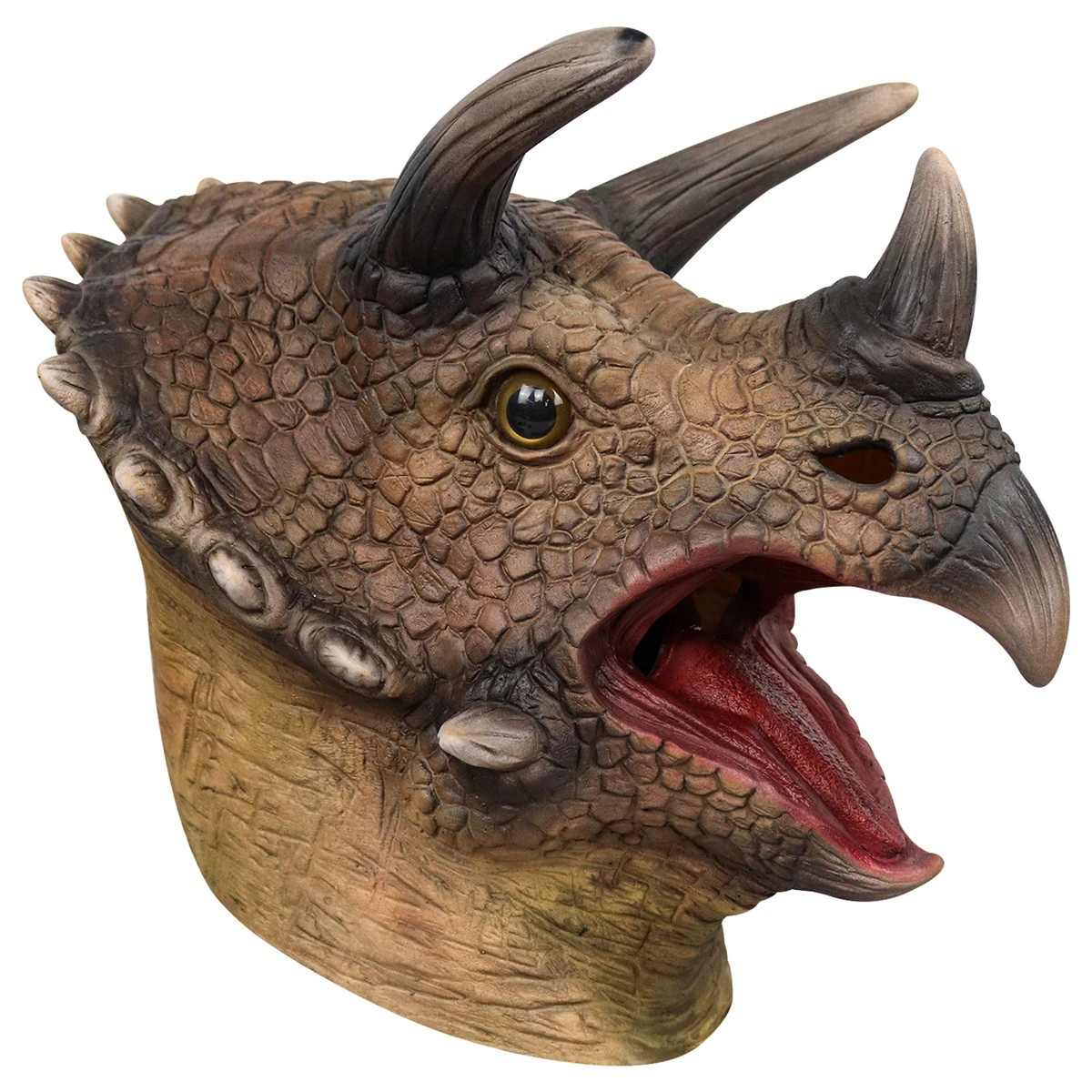 Máscara de mundo de dinosaurio con mandíbula abierta, Tiranosaurio Rex,  disfraz de Cosplay de Halloween, accesorios de Carnaval de fiesta para  niños, casco de cabeza completa| | - AliExpress