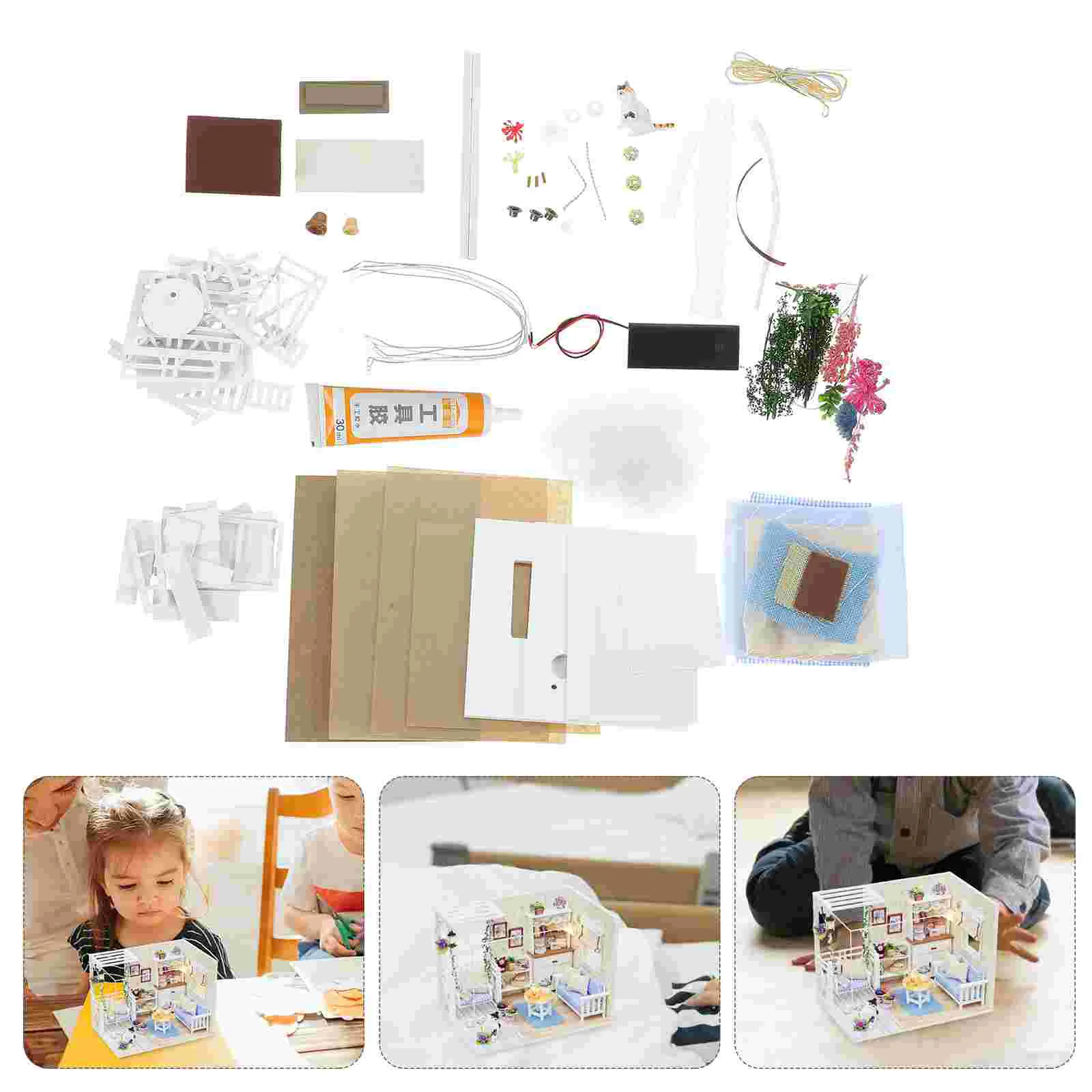 

1 Набор домашних игрушечных домиков «сделай сам», игровой набор, обучающая сборная Головоломка «сделай сам», набор домиков