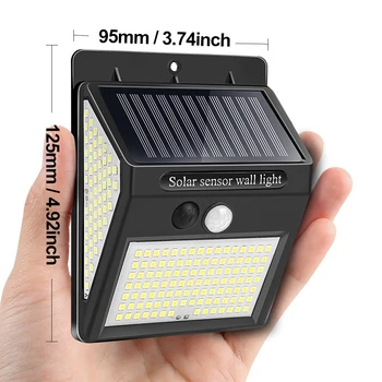 Goodland 228 144 LED Solar Light Outdoor Solar Lamp With Motion Sensor Solar Powered Sunlight Spotlights For Garden Decoration 2