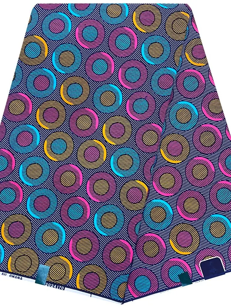 New African Wax Fabric Good Quality Ankara Batik Prints Polyester 6YARDS Material For Sewing