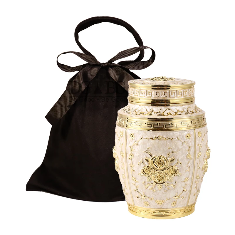 Pet Memorial Keepsake Urns Container for Human Ashes Metal Cremation Urns Small Animal Urn Coffin Box
