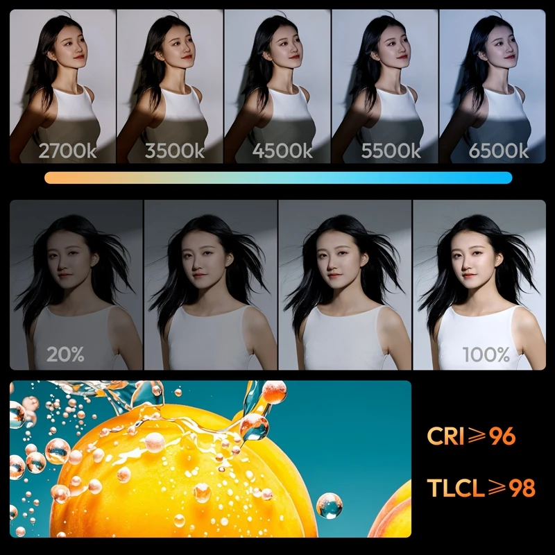 Ulanzi C01 100W Portable COB Light 2700K-6500K Bi-Color Lightweight Power for Camera Photography Smartphone Vlog Livestreaming