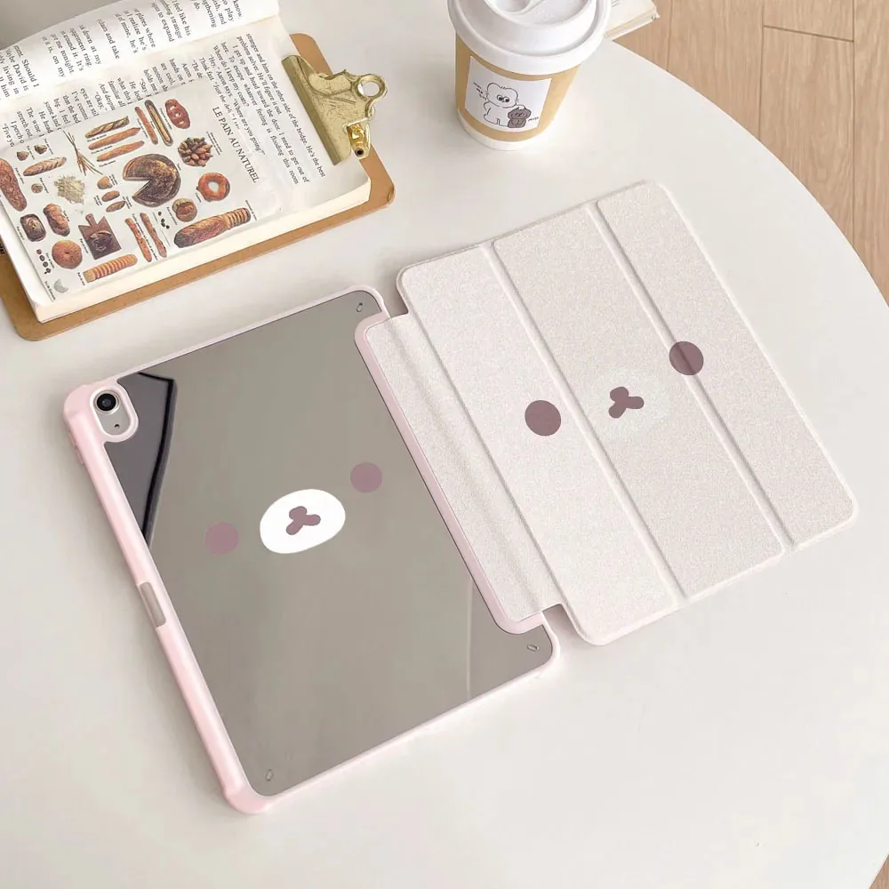 Adorable Bear Kawaii Mirror Tablet Case Cover