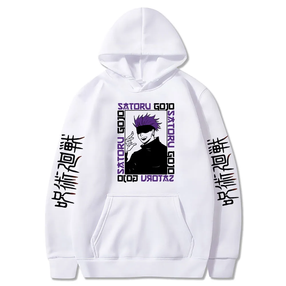 

Jujutsu Kaisen Gojo Satoru Men's Women's Hoodies Casual Oversized Fleece Pullovers Anime Harajuku Print Long Sleeve Sweatshirts