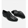 Spring New Men's Business Dress Shoes Leather Pointed Lace Up Casual Shoes 2