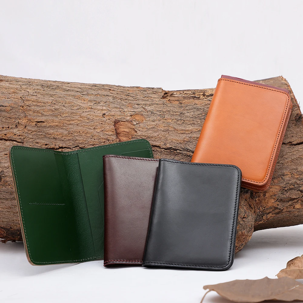 Passport case Multifunctional genuine leather document storage bag Document bag Retro casual Passport Holder