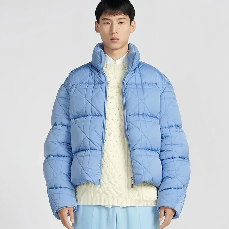 

NIGO Men's Autumn And Winter Fashion Trend Casual Zipper Stand Up Collar High Street Down Jacket Blue And Black Ngvp #nigo7327