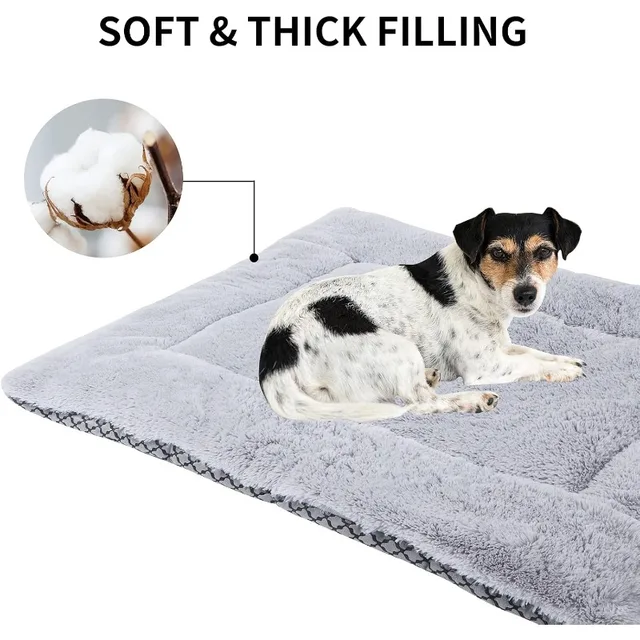 Dog Bed Mat Washable Cat Cushion Soft Premium Plush Dogs Mattress Sofa Dual Purpose Clearance for Small/Medium/Large Dog 3