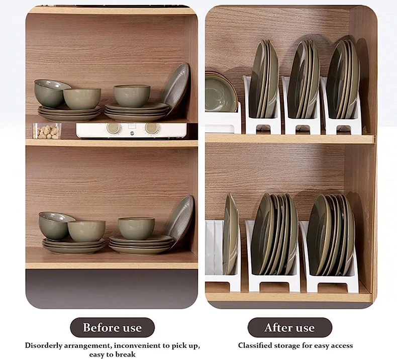 Kitchen Shelf Organizer Plates  Plastic Plate Bowl Storage Holder -  Plastic Plate - Aliexpress
