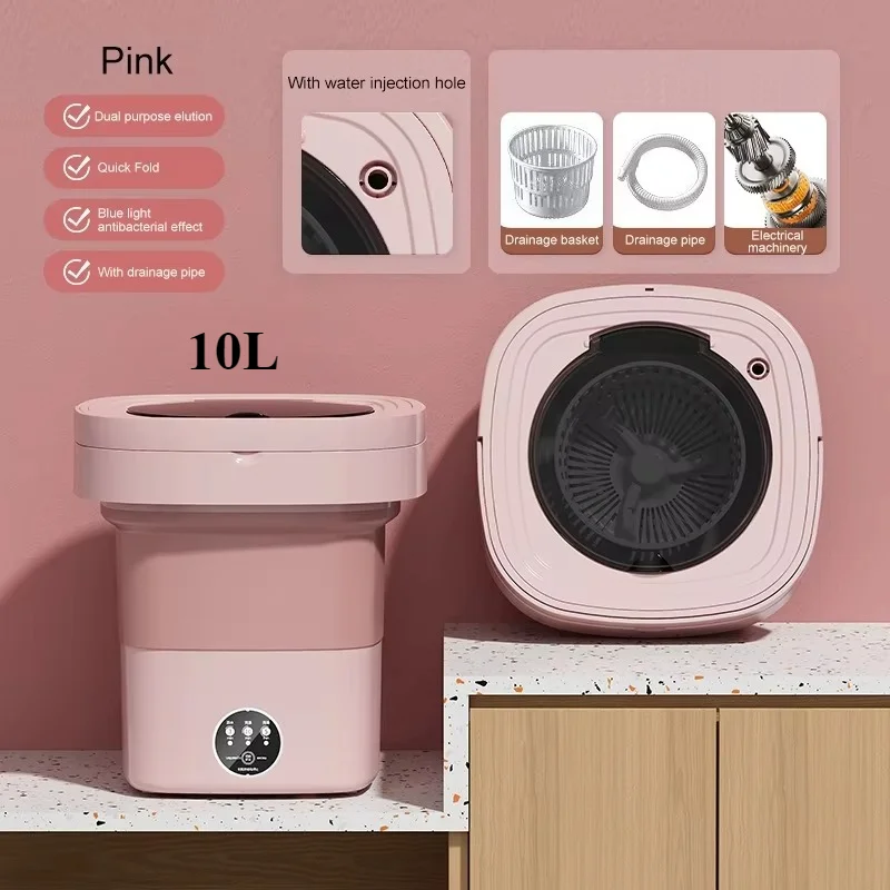 6L 10L غسالة محمولة قابلة للطي سعة كبيرة الملابس ت...