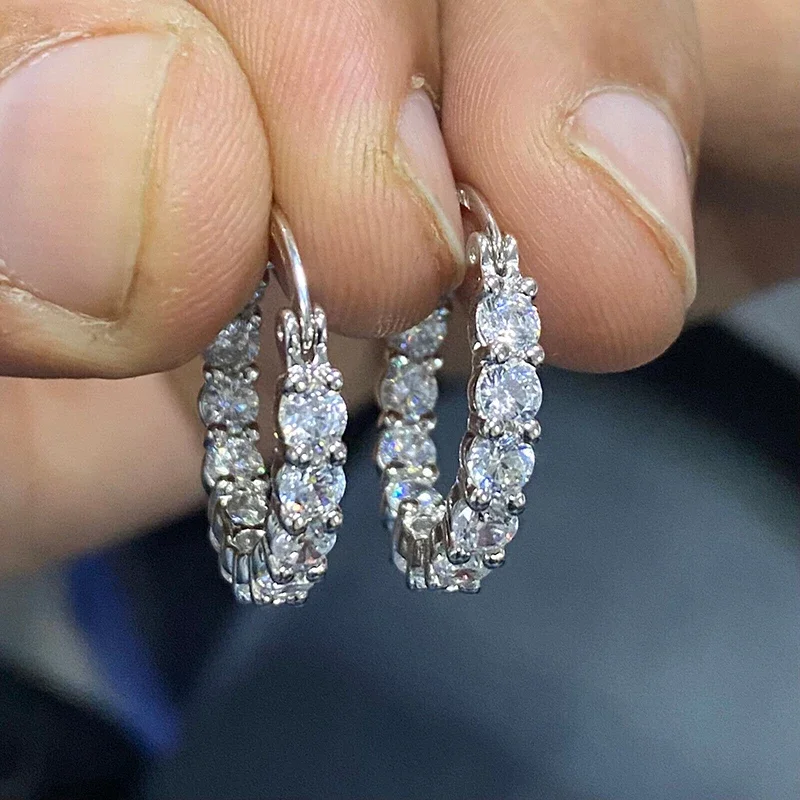 Orecchini A Cerchio Con Zirconia Cubica – Clip Per Cartilagine Non Penetranti, Stile Bohemia, Regalo Per Donne