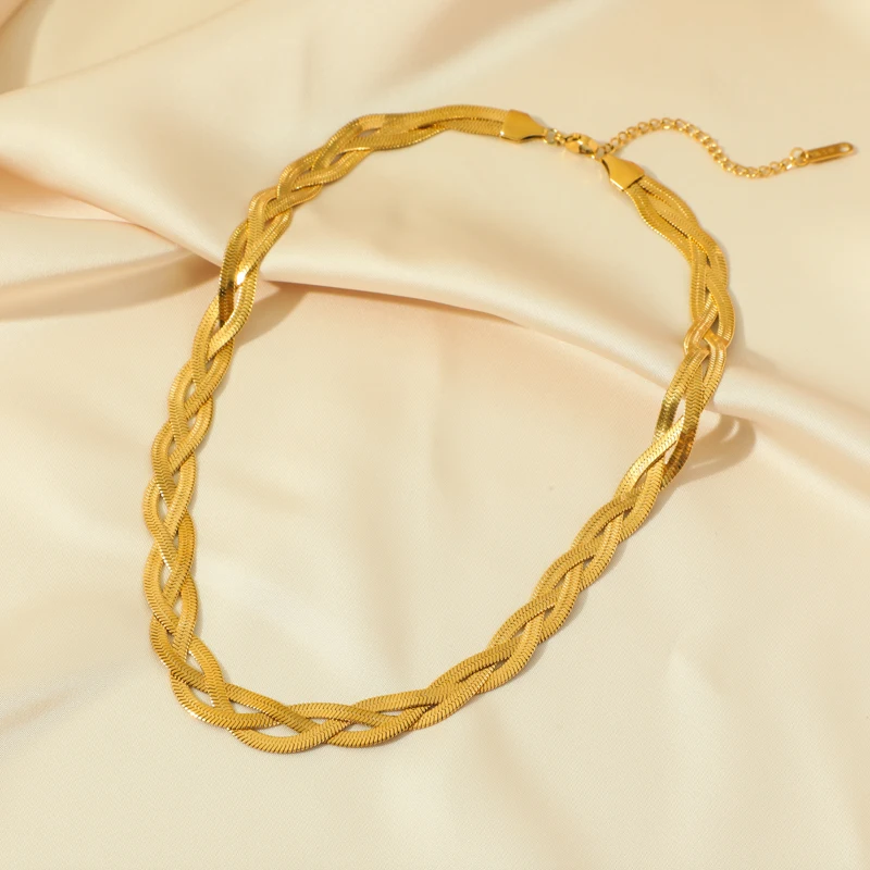 GANPUP Damen-Halskette aus 316L-Edelstahl mit mehrschichtiger, geschichteter Halskette, Halsreifen, wasserdichter Schmuck, Geburtstagsgeschenk – Detail 9