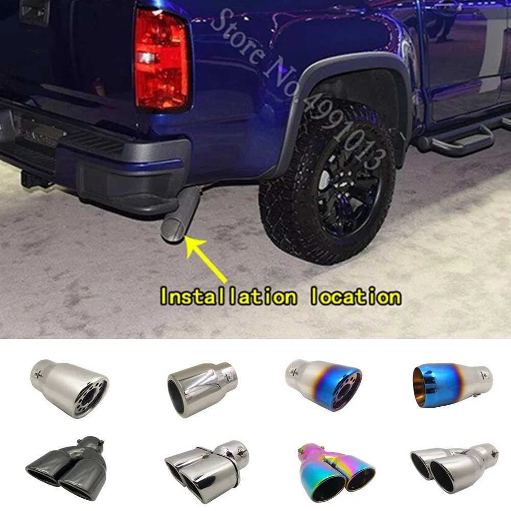 

For Chevrolet Colorado 2013 2014 2015 2016 2017 2018 Car Stickers Muffler Exterior Back Rear Pipe Dedicate Exhaust Tip Tailpipe